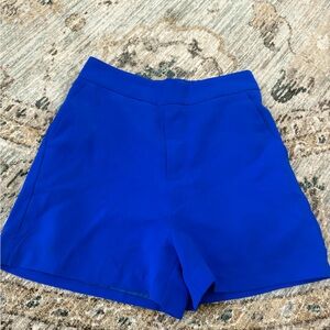 Skies Are Blue Vibrant Blue High Waist Shorts